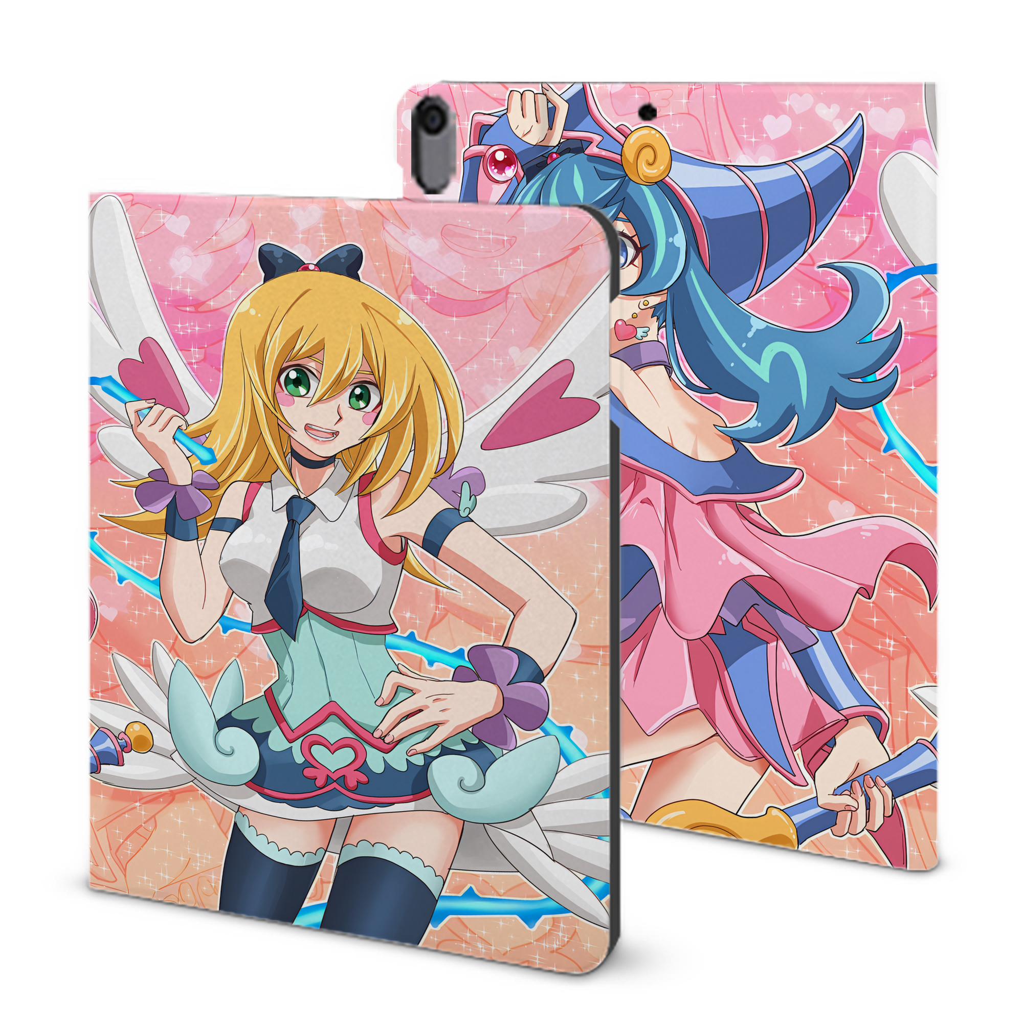 （画像用） 遊☆戯☆王 Yu-Gi-Oh! IPad ケース ブック型 PUレザー TPU 耐衝撃 軽量 薄型 ペン収納なし 全面保護 IPad 各モデル対応